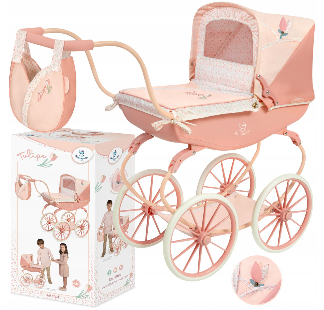Wózek dla lalek Retro Tulipe – akcesoria DeCuevas dla dzieci