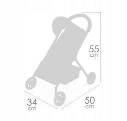 Wózek dla lalek spacerowy Tulipe – akcesoria DeCuevas