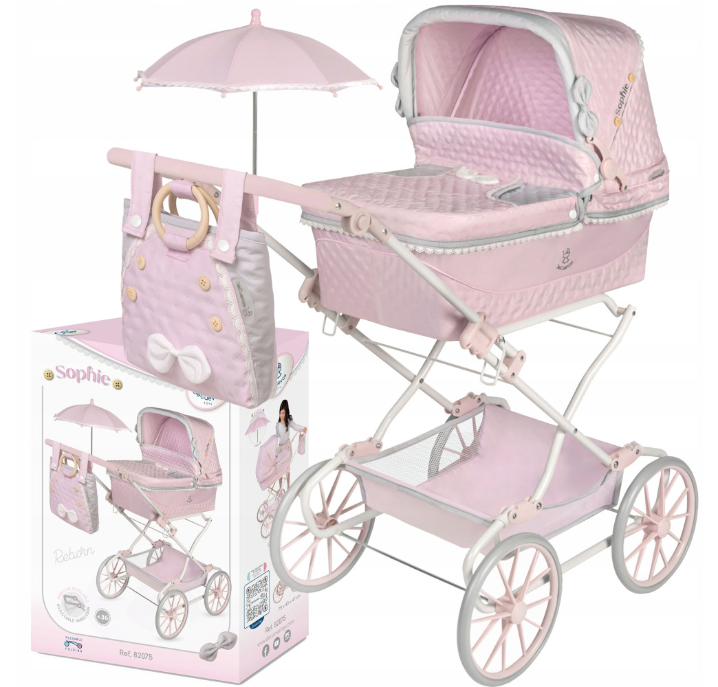 Wózek XXL Sophie dla dużych lalek 55 cm – akcesoria DeCuevas