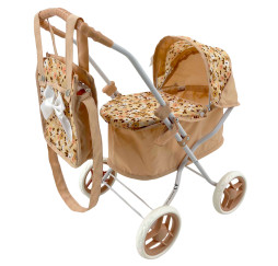 MarioToys wózek głęboki dla lalek z torbą – akcesoria dla lalek