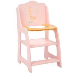 Drewniane krzesełko do karmienia lalki – akcesoria Arias